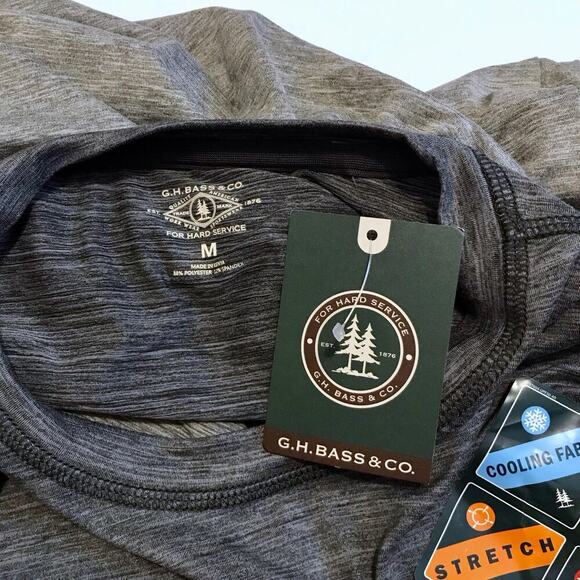 G.H. Bass NWT Grey Performance Shirt Men M - Picture 10 of 12